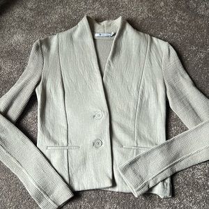 T by Alexander Wang cropped jacket grey open back small